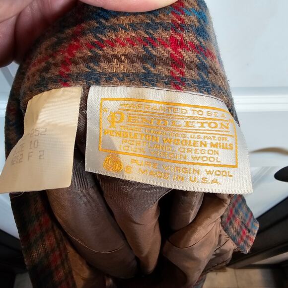 Vintage Pendleton Skirt Womens 10 Wool Tweed Lined Classic Made USA 70s Plaid - Picture 3 of 4